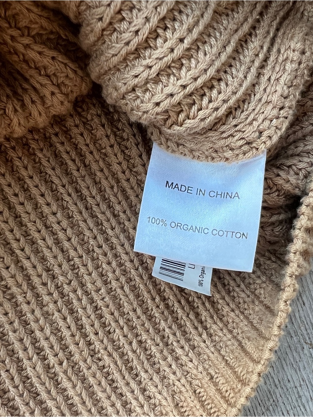 Quince Organic Cotton Fisherman Knit Sweater in Camel Women’s Size S - Picture 4 of 9